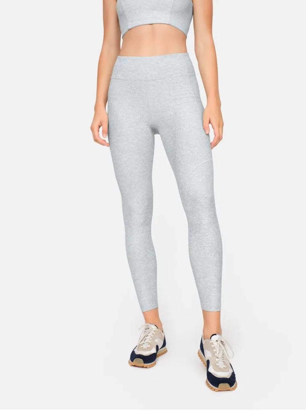 Outdoor Voices 7/8 Warmup Leggings Women's Size L Light Heather Gray Dove Yoga
